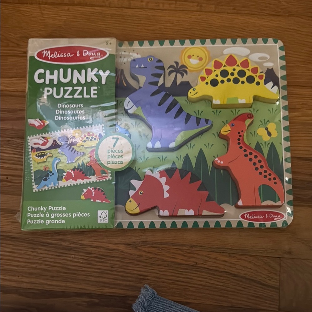 Melissa & Doug Chunky Dinosaur Puzzle - Colorful Kids Toy